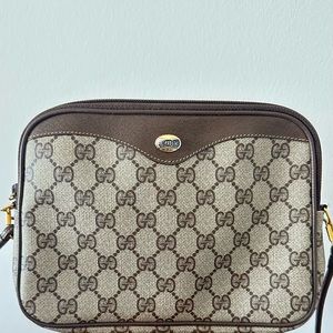 Authentic Gucci PVC Exterior Vintage Cross Body Bag